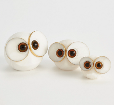 Alabaster Big Eyed Owl