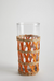Wicker Wrap Orange Beverage Glass Tall