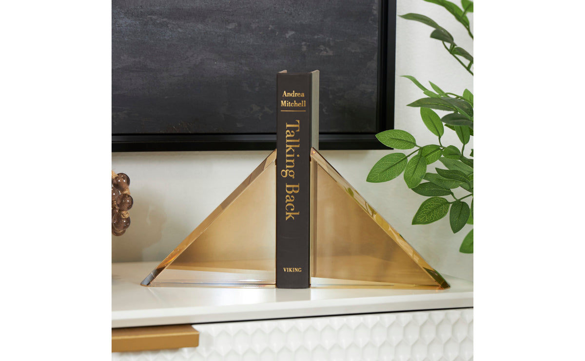 Crystal Pyramid Shaped Geometric Gold