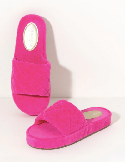 Sol Terry Pool Slides Fuchsia