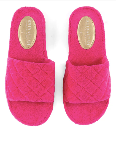 Sol Terry Pool Slides Fuchsia