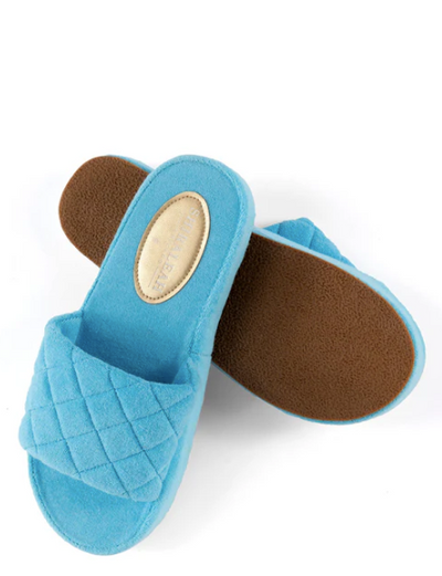 Sol Terry Pool Slides Turquoise