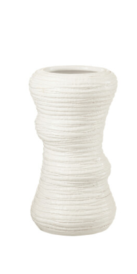 Vase Organic Cer White S