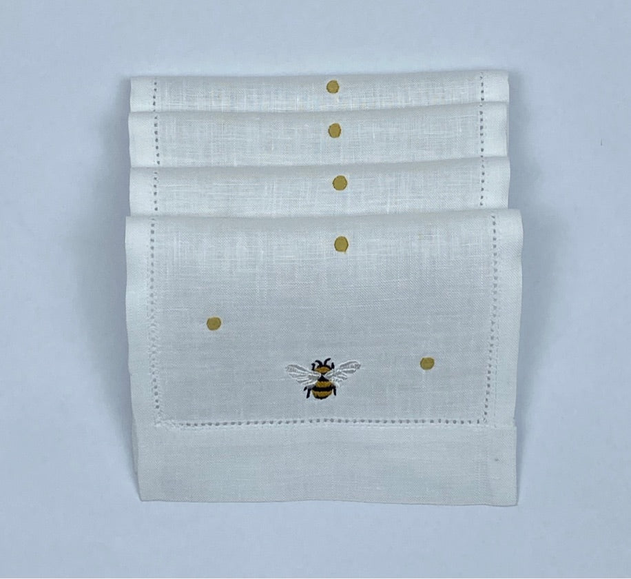 Bee Napkin Cocktail St 4