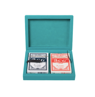 Ellen Poker Card Set Teal