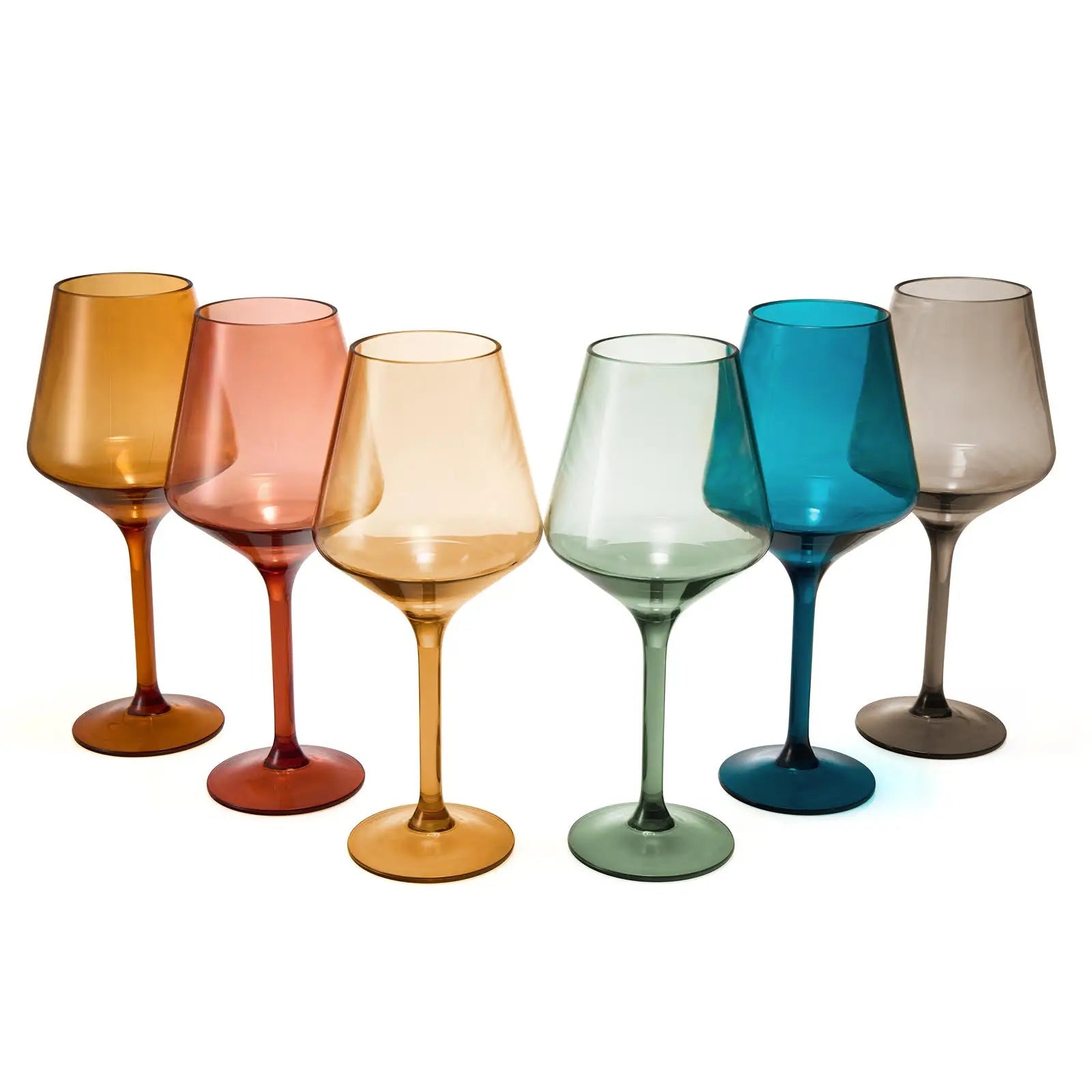 Pastel Colored Acrylic Wine Glasses