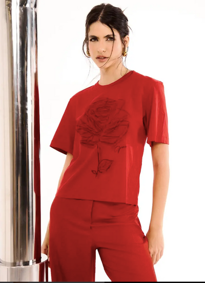 Rose Dark Top Red