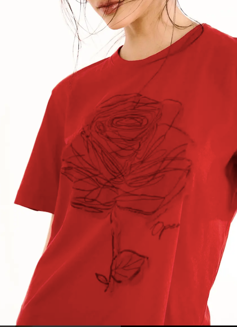 Rose Dark Top Red
