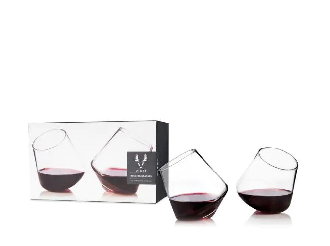 Rolling Crystal Wine Glasses Viski