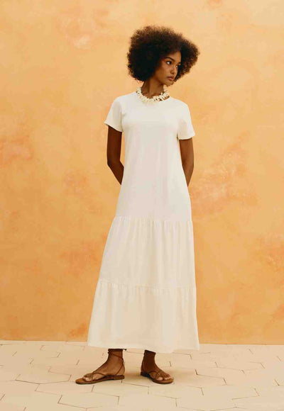 Dagne Dress Off White