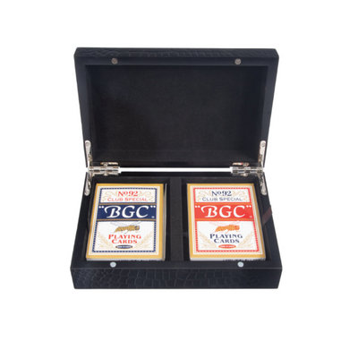 Croc Laser Engraved Card Set Black