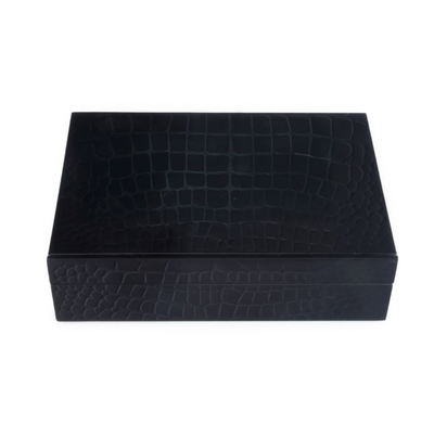 Croc Laser Engraved Card Set Black