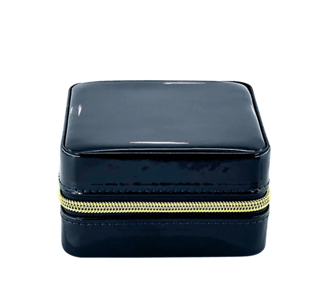 Pearl Travel Jewelry Case Navy