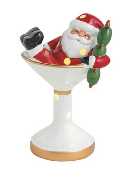 Santa Martini Light-Up Sitter