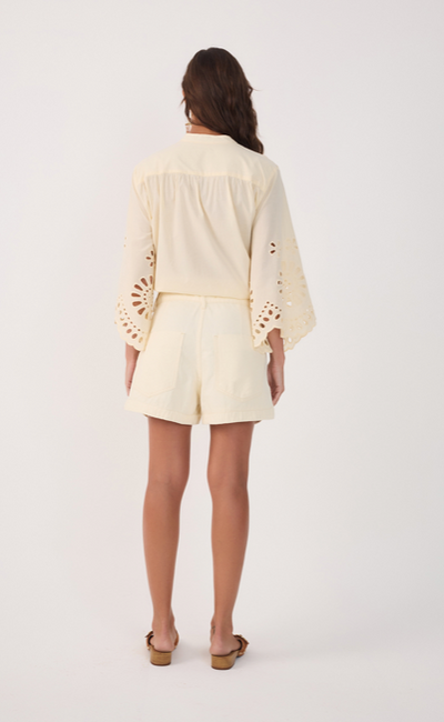 Color Twill Short Shell Beige