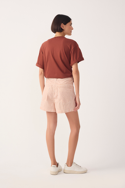 Aurelia Short Stripe Brown