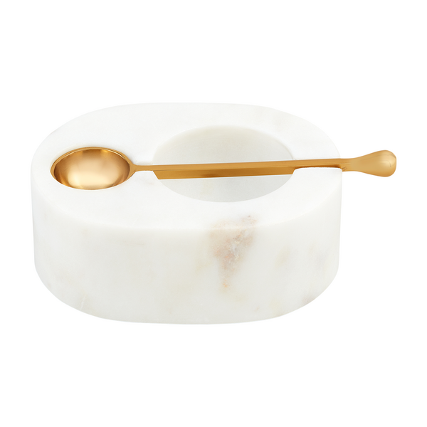 Marble Salt Cellar White