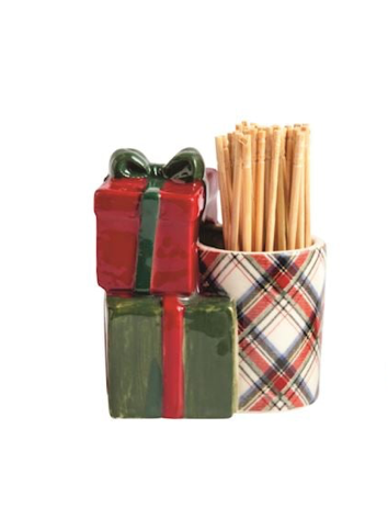 Tartan Toothpick Holder Present