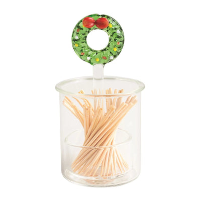 Christmas Tree Glass Toothpick Holder