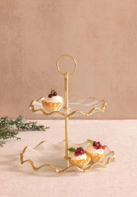Gold Glass Tiered Server