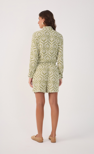 Crepe Jardim Print Short