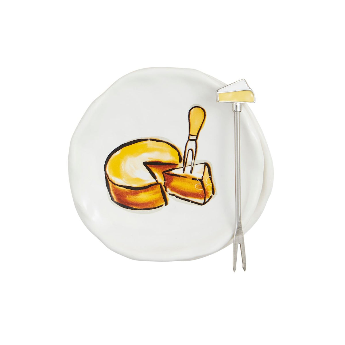 Cheese Tapas Plate Fork Set