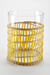 Wicker Wrap Yellow Lantern M