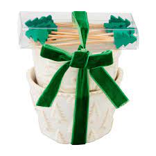 Tidbit Bowl Set White Green