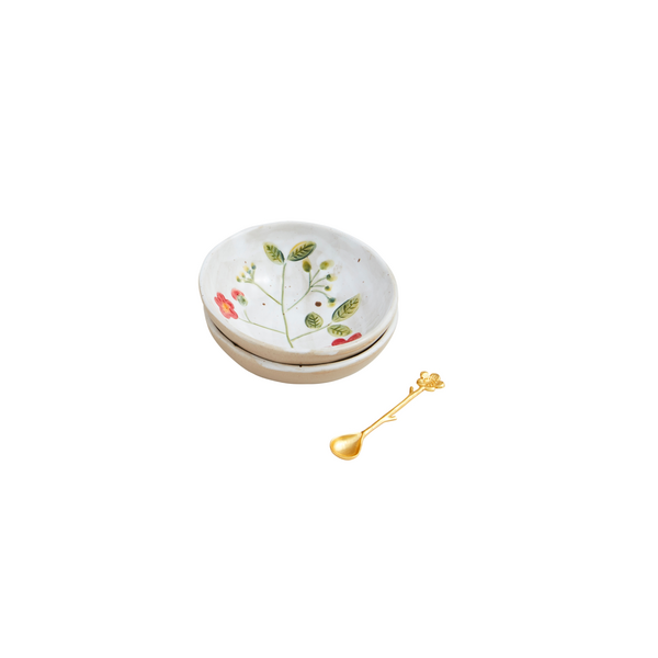 Flower Dipping Tidbit Set Red