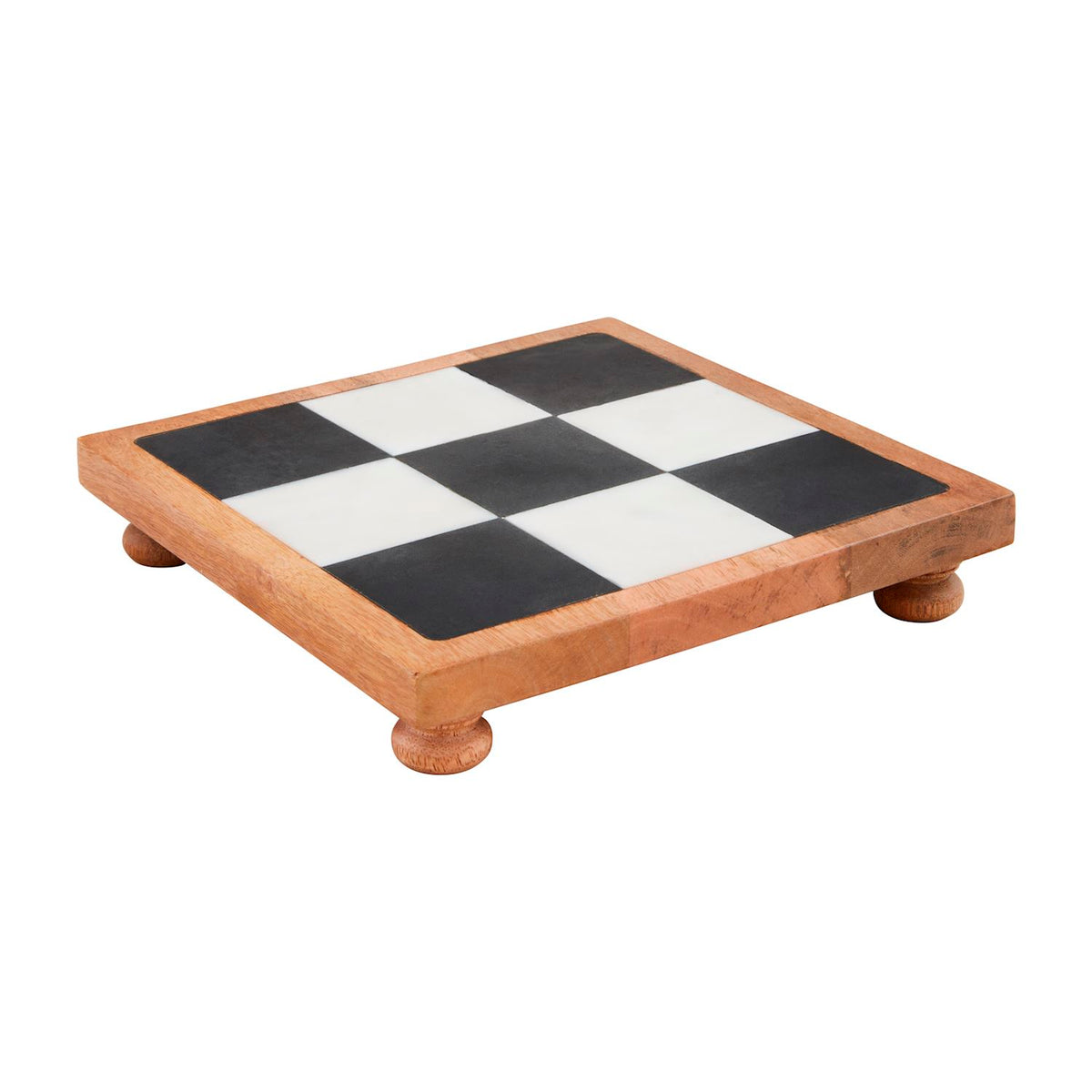 Black White Check Trivet