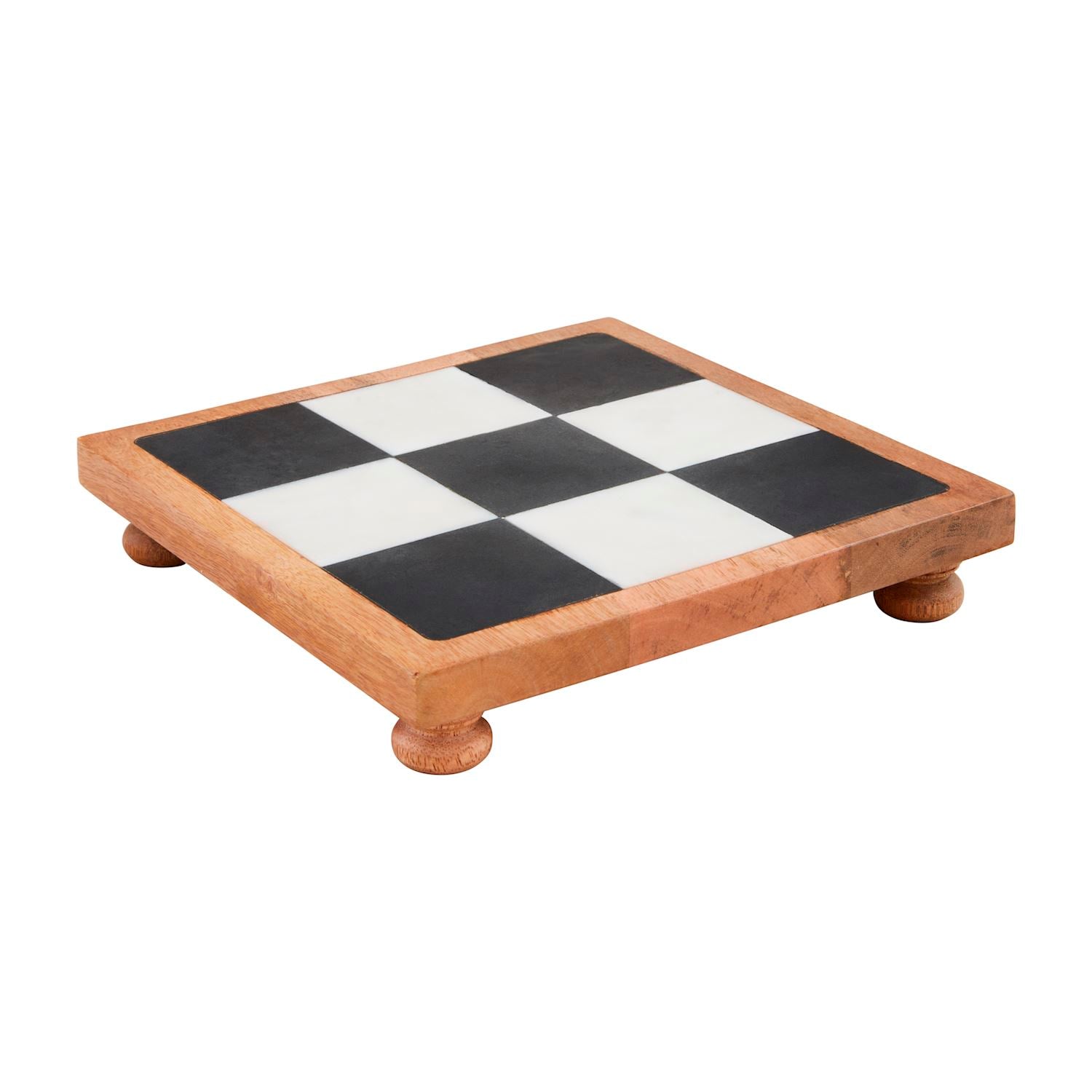 Black White Check Trivet