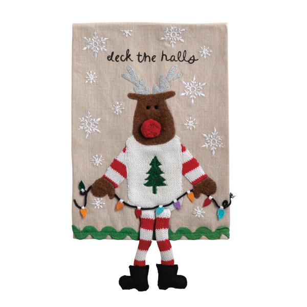 Reindeer Dangle Leg Towel