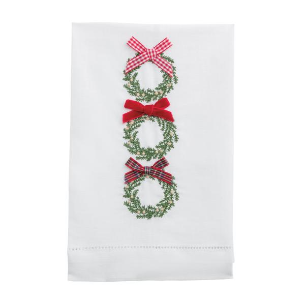 Wreath Embroidery Towel