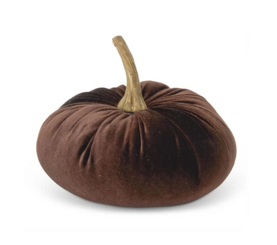Small Burgundy Velvet Stuffed Pumpkin