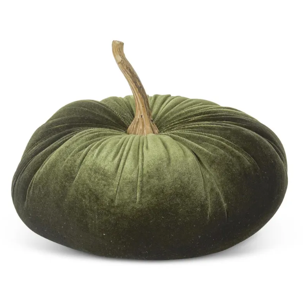 Green Velvet Stuffed Pumpkin