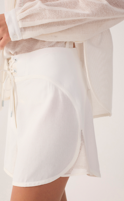 Linen Shorts with Canvas