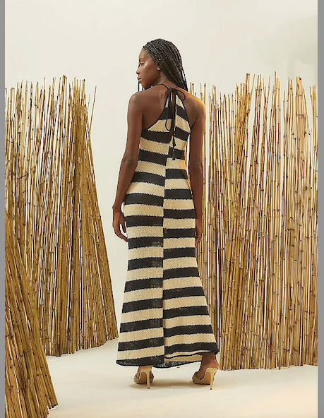 Andrea Dress Stripe Black