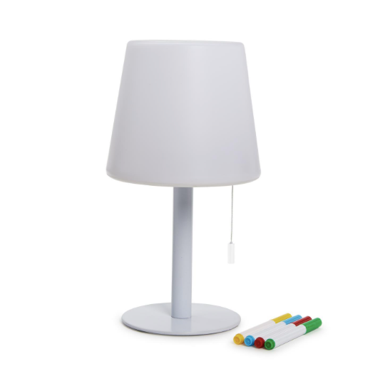 LED Portable Cordless Table Lamp with 4 Washable Colored Markers in Gift Box