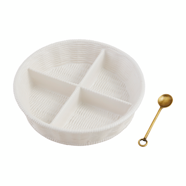 Woven Ceramic Divided Server