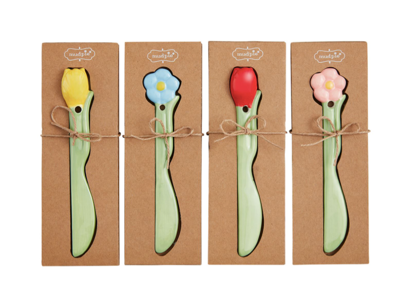 Ceramic Flower Spreaders Red
