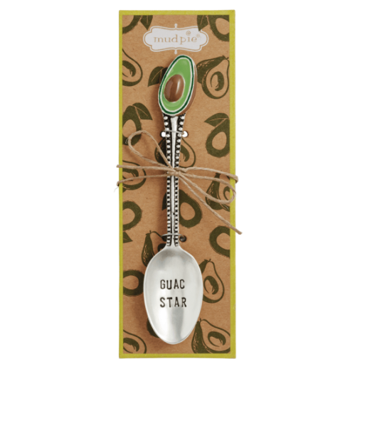 Avacado Enamel Salsa Spoon
