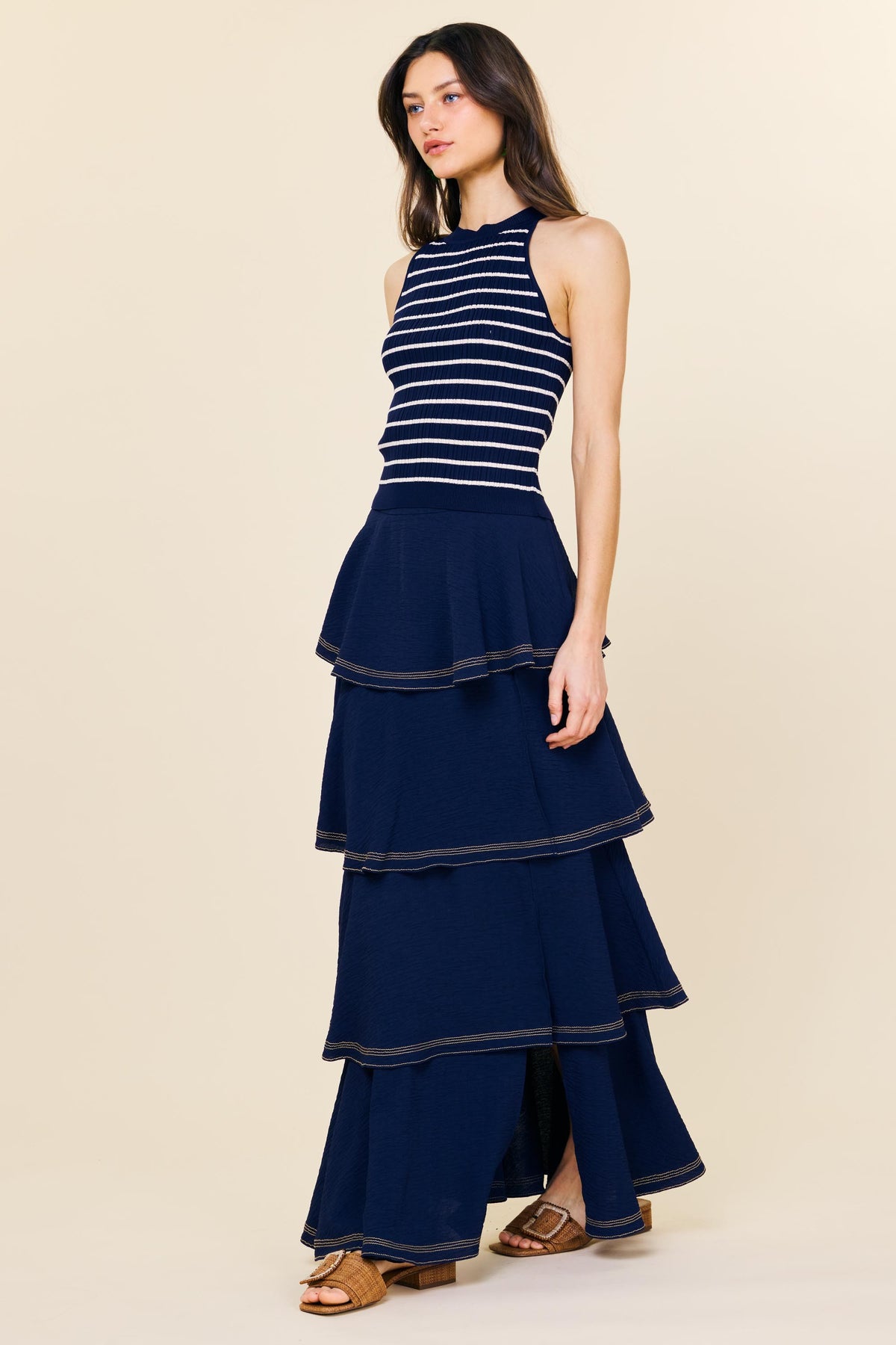 Meranin Top Navy Ivory