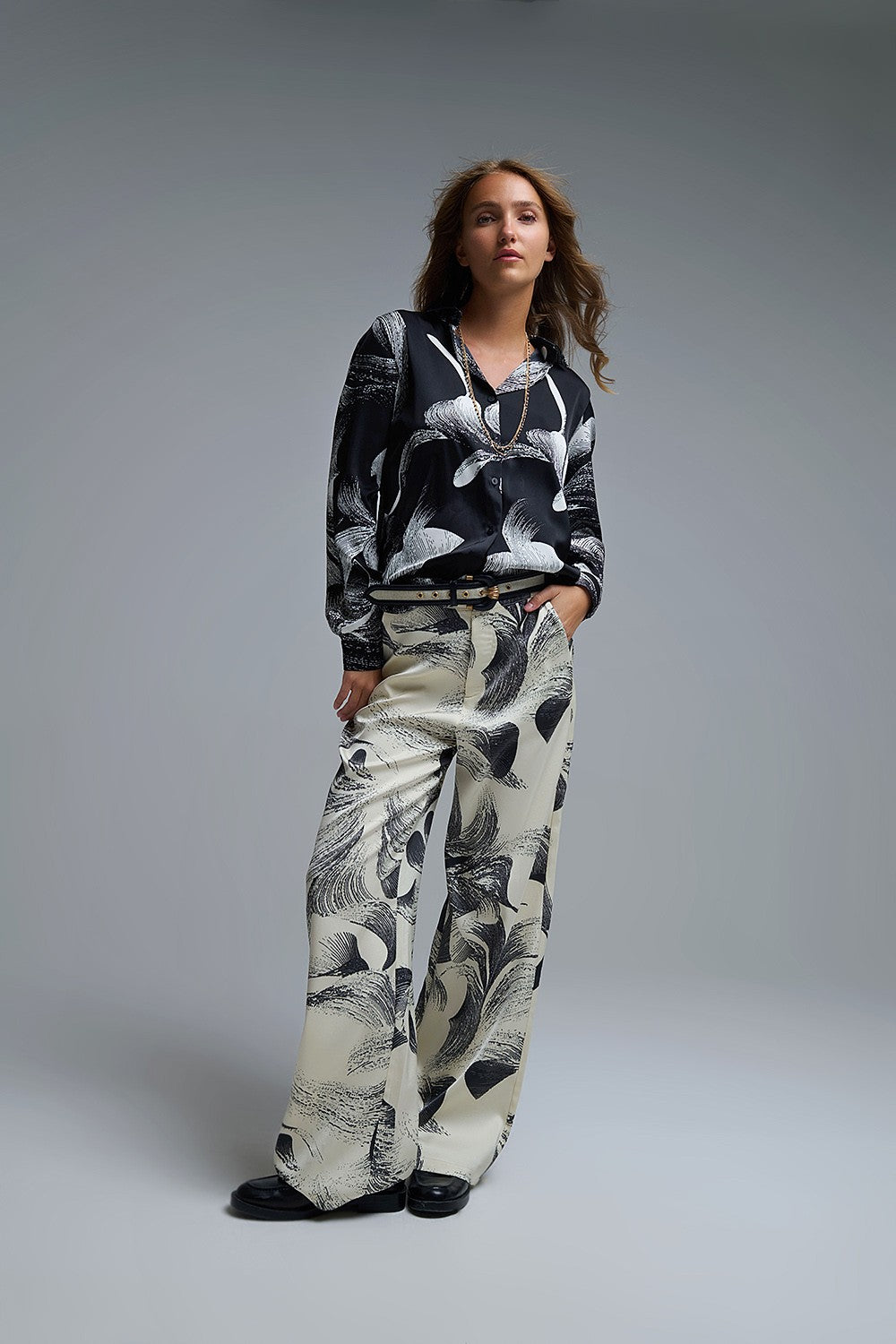 Claudia Blouse Printed Black