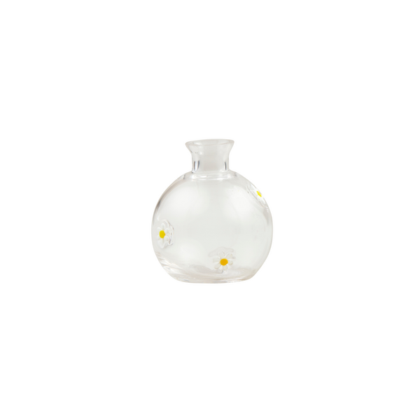 Glass Daisy Vase