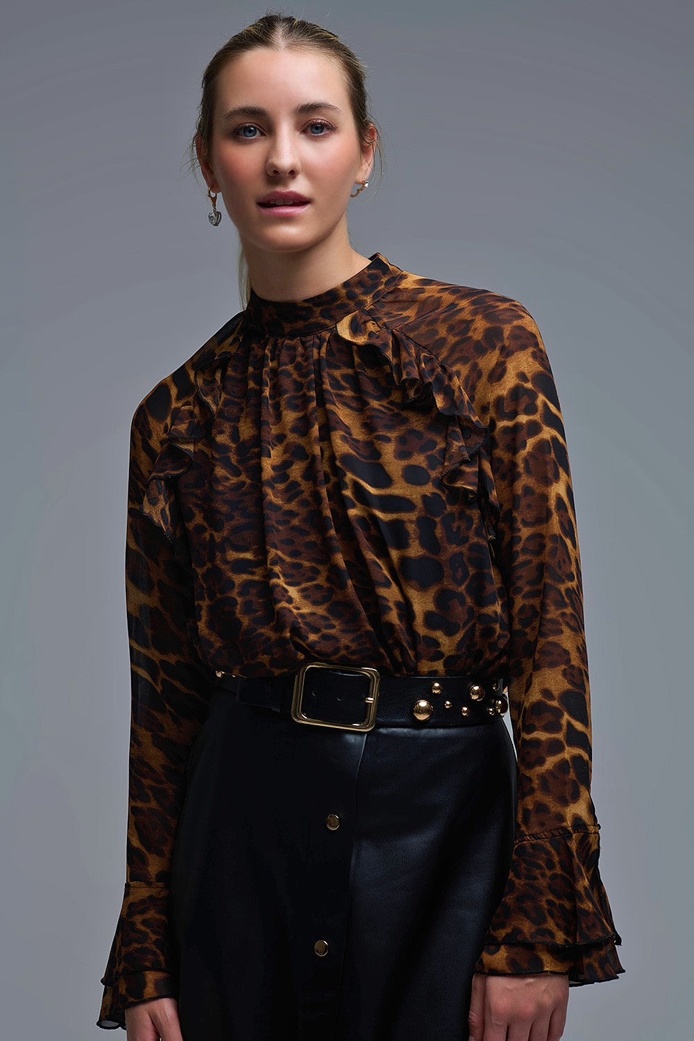 Mischel Blouse Leopard Print