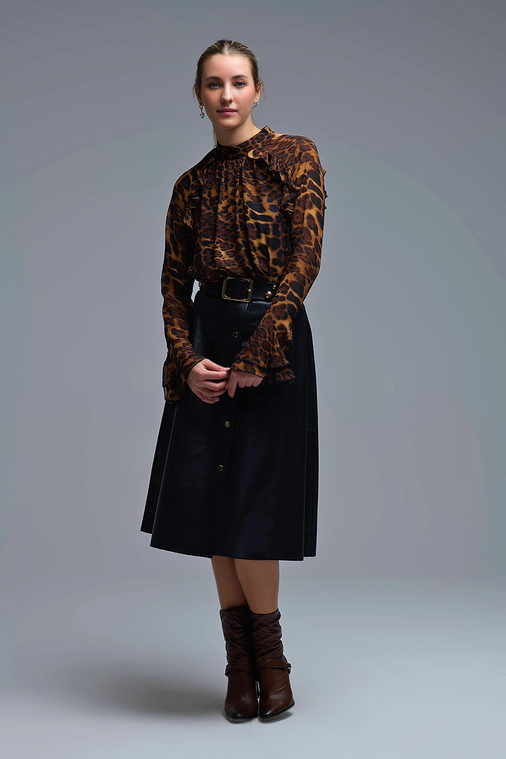 Mischel Blouse Leopard Print