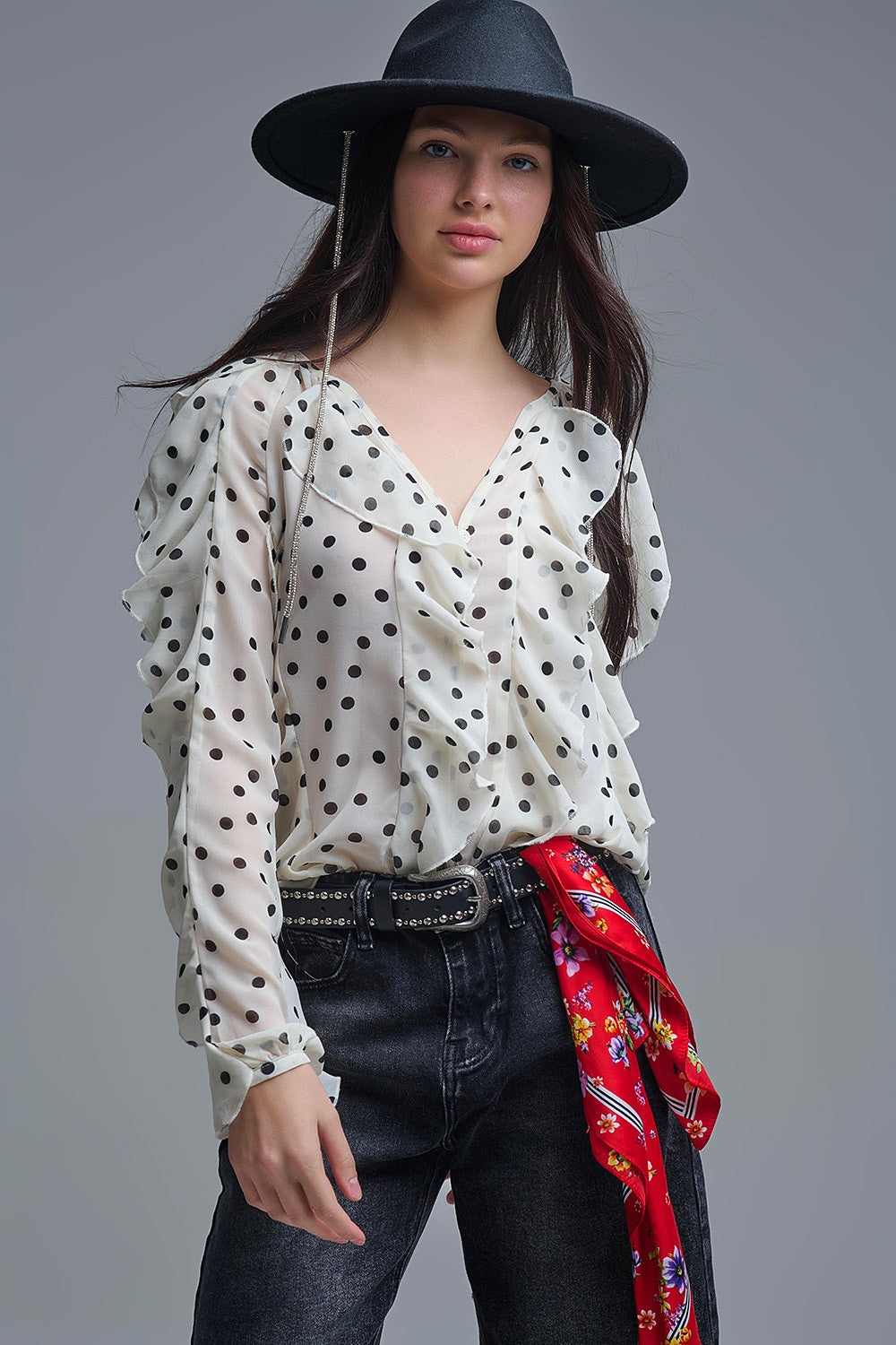 Vele Blouse Polka Dot Cream