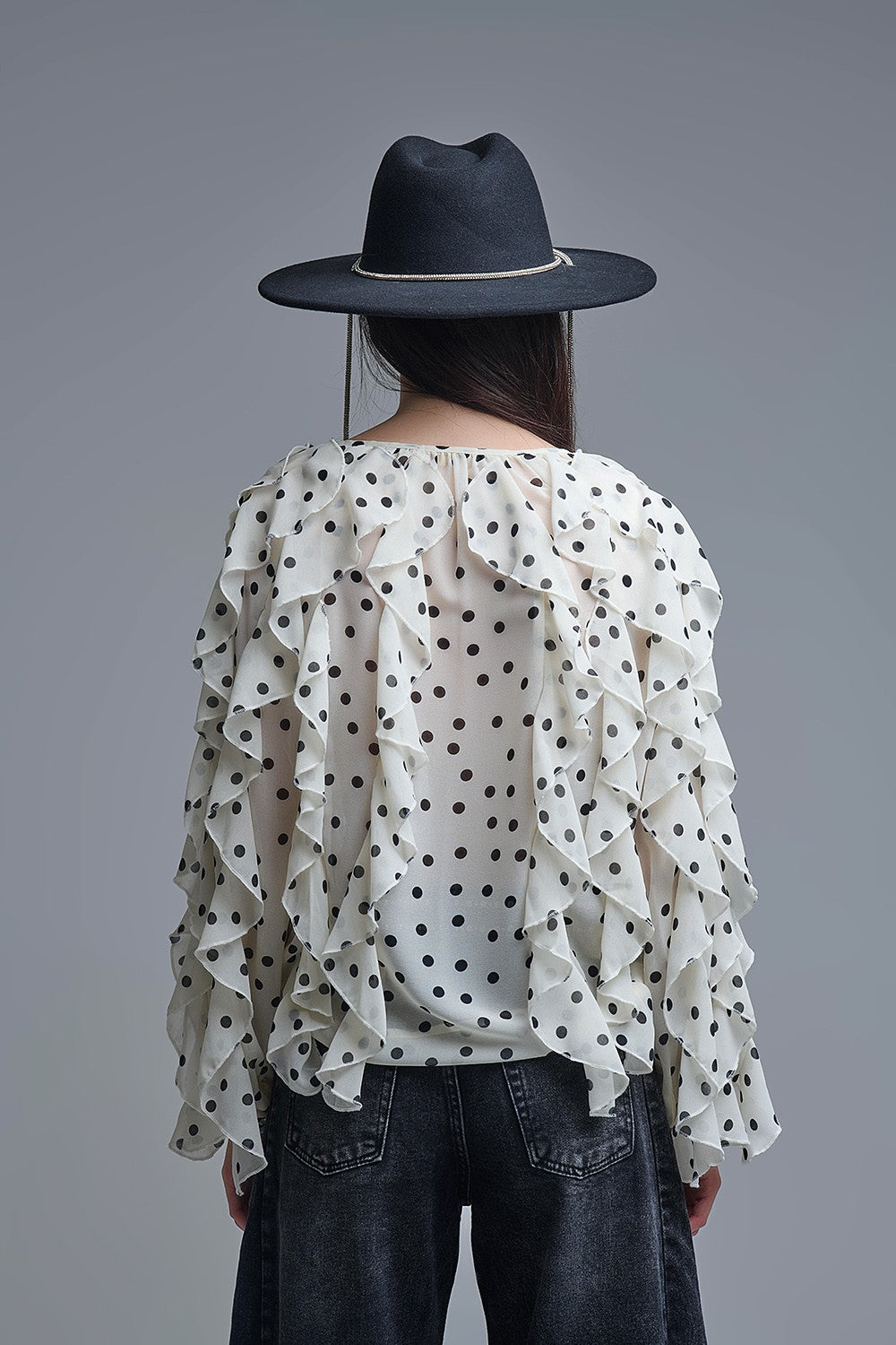 Vele Blouse Polka Dot Cream
