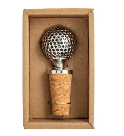 Golf Ball Metal Bottle Stopper