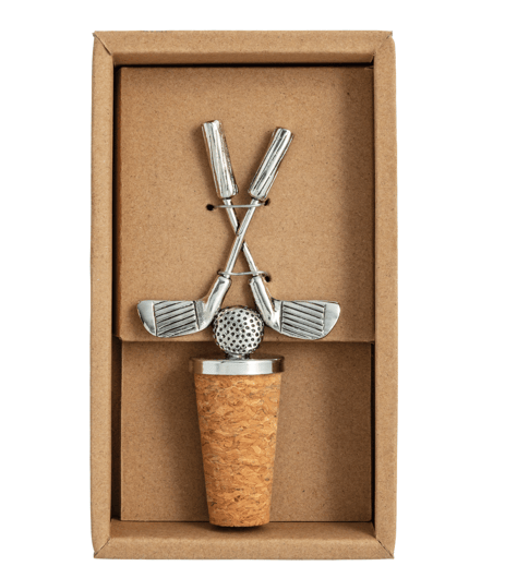 Golf Clubs Metal Bottle Stopper